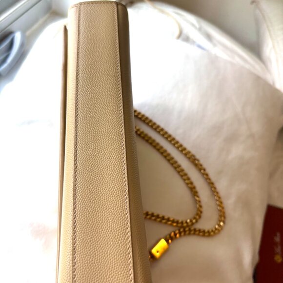 YSL Kate Medium Grain Beige Leather Gold Chain Bag - Picture 9 of 10